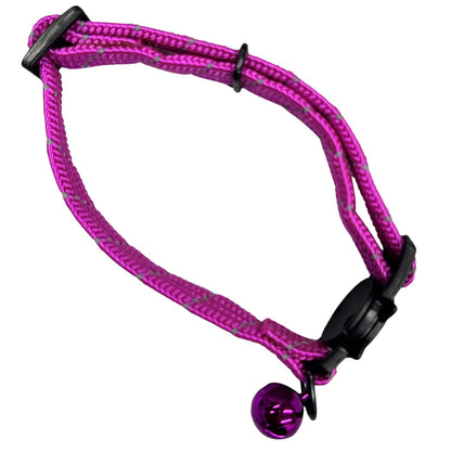 BirdsBeSafe Full Stretch Breakaway Cat Collar + Bell | Reflective