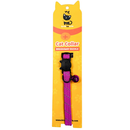 BirdsBeSafe Full Stretch Breakaway Cat Collar + Bell | Reflective