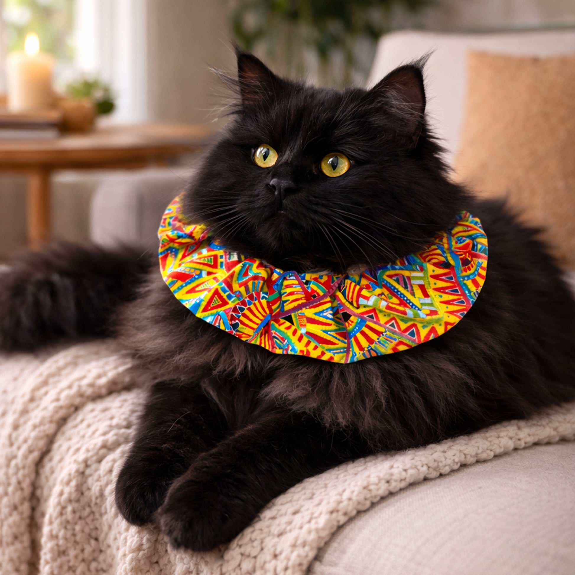 Geodelic Birdsbesafe ® Collar Cover - Long-Haired Cat Style