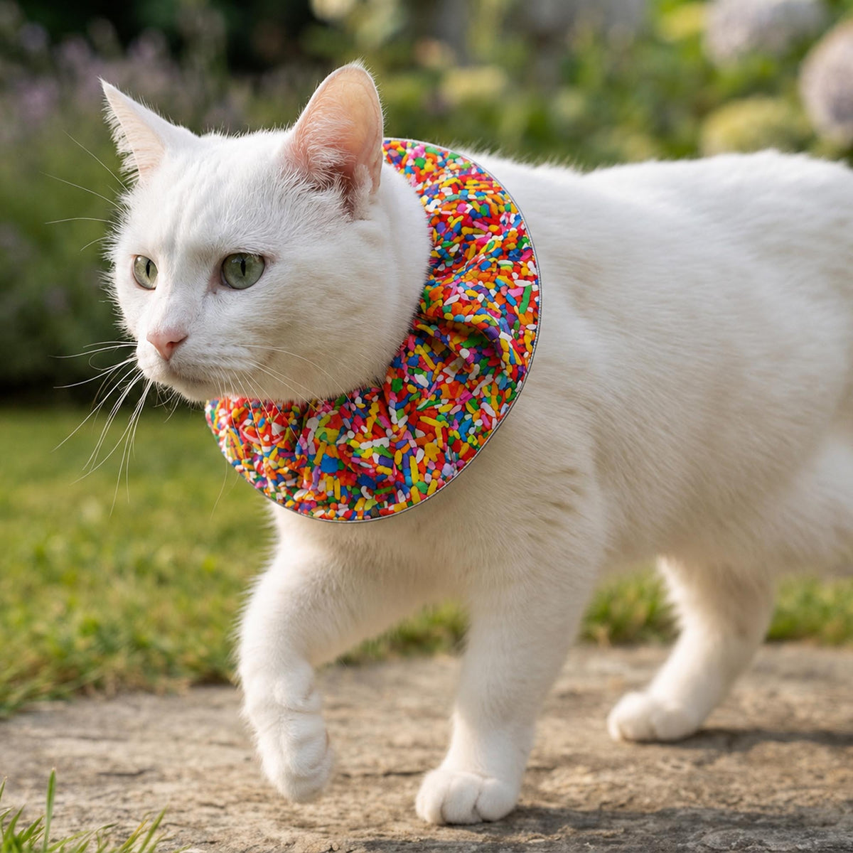 Rainbow Sprinkles Birdsbesafe ® Collar Cover