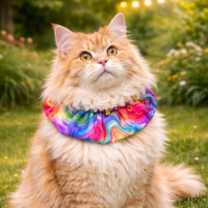 Suzy Swirls Birdsbesafe ® Collar Cover - Long-Haired Cat Style